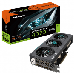 Gigabyte GeForce RTX™ 4070 Ti SUPER EAGLE OC 16G / 16GB GDDR6X 256bit, 2640/21000MHz, CUDA 8448, Triple Fan, PCIeX16 4.0, 1xHDMI, 3xDP, WindForce Cooling System, Alternate Spinning, Screen Cooling, RGB Fusion, 1x 16-pin PCIe